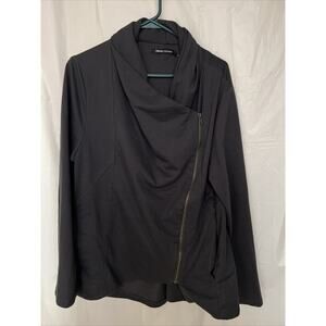 Women’s hammer collection 1XL Gray Side Asymmetrical Zip sweatshirt